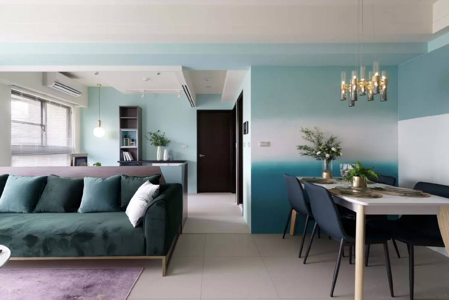 現(xiàn)代北歐風(fēng)格效果圖賞析 漸變藍(lán)的純凈空間 現(xiàn)代北歐風(fēng)格效果圖賞析 漸變藍(lán)的純凈空間