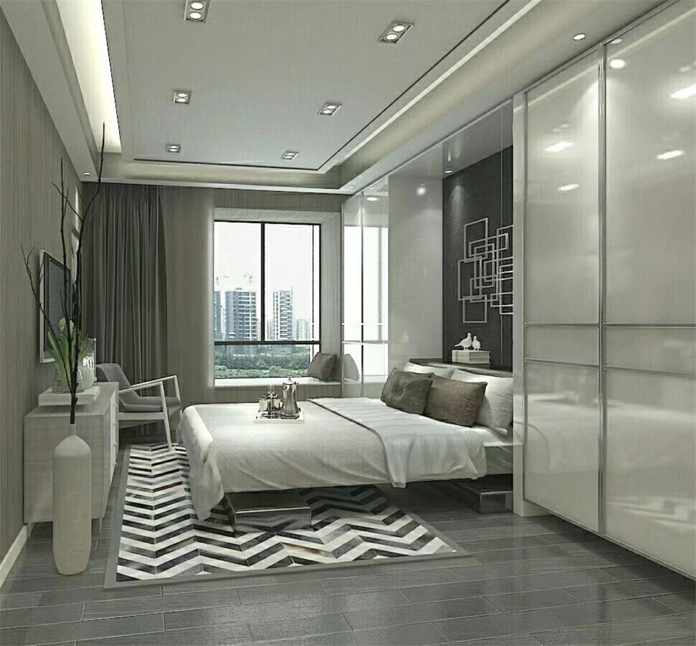 龍湖九里晴川-現(xiàn)代簡約-臥室設(shè)計效果圖